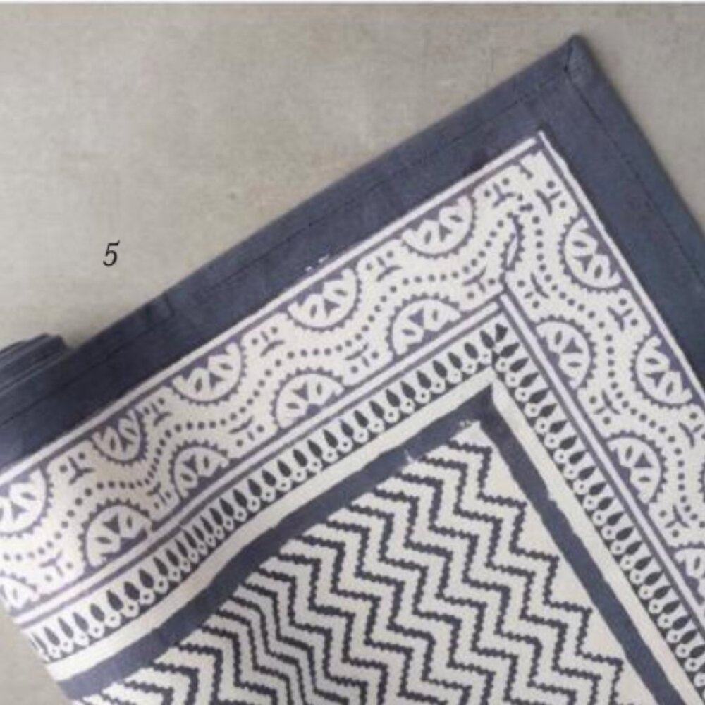 Table Runner - Gray Design - Fair Trade-Made in India-NWT